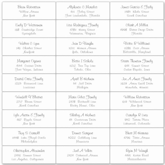 Weddenschap Gastadres Etiket sticker (Voorkant)