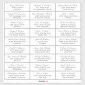 Weddenschap Gastadres Etiket sticker (Vel)