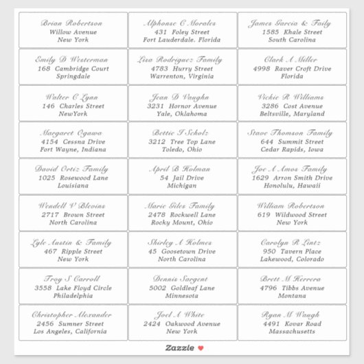 Weddenschap Gastadres Etiket sticker (Vel)