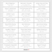 Weddenschap Gastadres Etiket sticker (Vel)