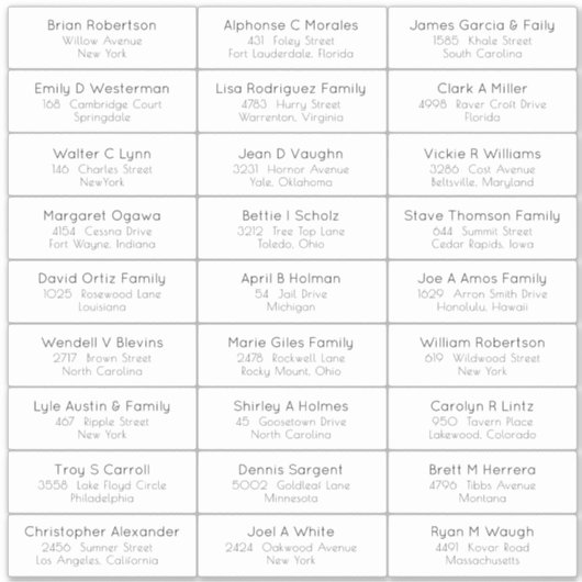 Weddenschap Gastadres Etiket sticker (Voorkant)