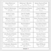 Weddenschap Gastadres Etiket sticker (Vel)