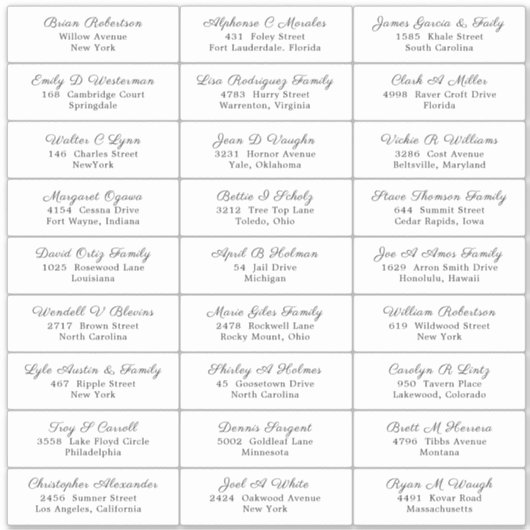 Weddenschap Gastadres Etiket sticker (Voorkant)