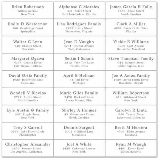 Weddenschap Gastadres Etiket sticker (Voorkant)