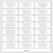 Weddenschap Gastadres Etiket sticker (Vel)