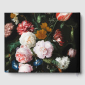 Weddenschap Gastboek Donkere zwarte rode flora Gastenboek (Achterkant)