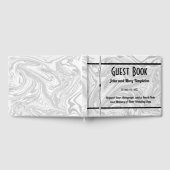 Weddenschap Gastboek Marmer Black & White Gastenboek (Volledig)