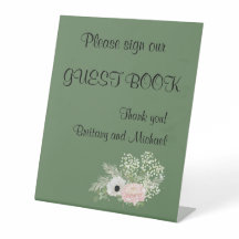 Weddenschap Gastboek Pedestal Sign
