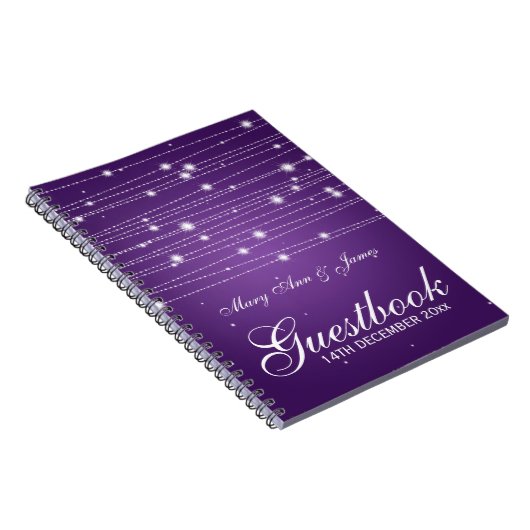 Weddenschap Gastbook Paars Notitieboek (Rechterzijde)