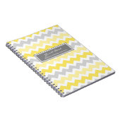 Weddenschap Geel Geel Gray Chevron-laptop Notitieboek (Rechterzijde)