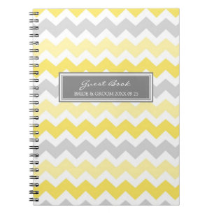 Weddenschap Geel Geel Gray Chevron-laptop Notitieboek