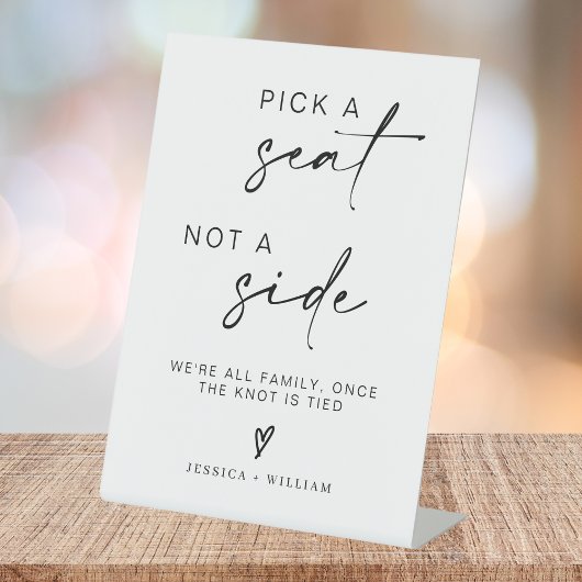 Weddenschap Geen toegewezen zetels, overal zitten Reclamebord Met Voetstuk