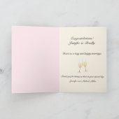 Weddenschap Gefeliciteerd Namen Roos Ephemera toev Kaart (Binnen)