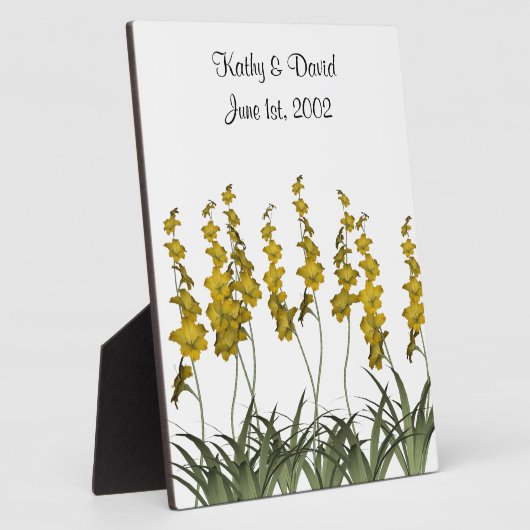 Weddenschap Gele Bloemen Fotoplaat (Zijkant)