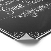 Weddenschap Gelieve ons gastboek te ondertekenen Poster (Hoek)