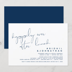 Weddenschap, gelukkig nooit na Lunch Invita Kaart