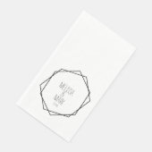 Weddenschap Geometrische Lijsten Black White Servet (Hoek)
