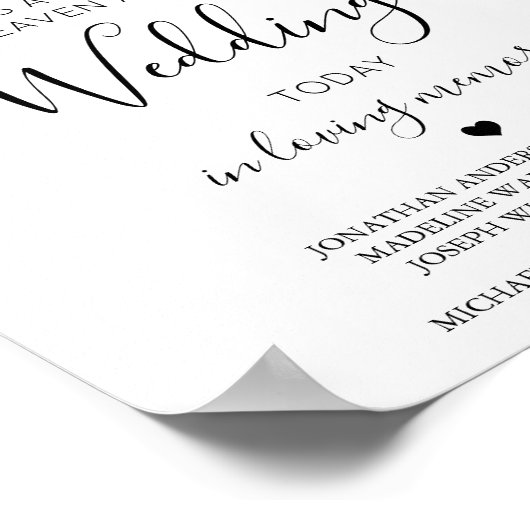 Weddenschap Gepersonaliseerd hemel gedicht Poster (Hoek)