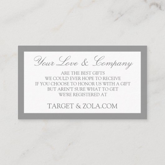 Weddenschap - geregistreerd op kaarten - grijs (Achterkant)