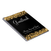 Weddenschap Gestbook Party Sparkles Gold Notitieboek (Rechterzijde)