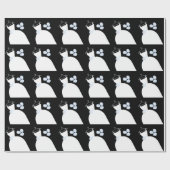 Weddenschap Gewn Blue inpakpapier zwart (Vlak)