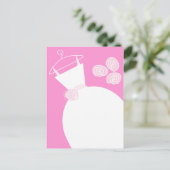 Weddenschap Gewn Pink briefkaart (Staand voorkant)