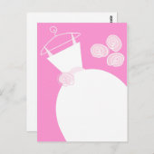 Weddenschap Gewn Pink briefkaart (Voorkant / Achterkant)