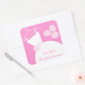 Weddenschap Gewn Pink sticker vierkant Vrijgezelle (Envelop)