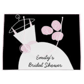 Weddenschap Gewn Pink Vrijgezellenfeest zwarte pas Groot Cadeauzakje (Voorkant)