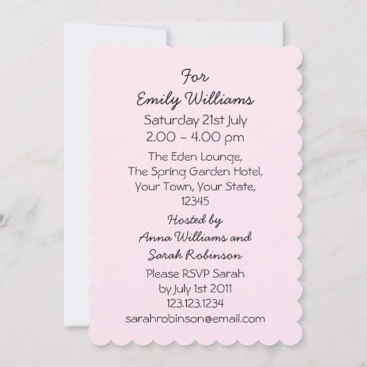 Weddenschap Gewn Pink vrijgezellenfeest zwarte pas Kaart (Achterkant)