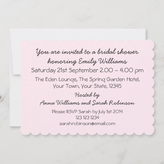 Weddenschap Gewn Pink vrijgezellenfeest zwarte pas Kaart (Achterkant)