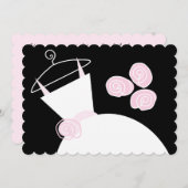 Weddenschap Gewn Pink vrijgezellenfeest zwarte pas Kaart (Voorkant / Achterkant)