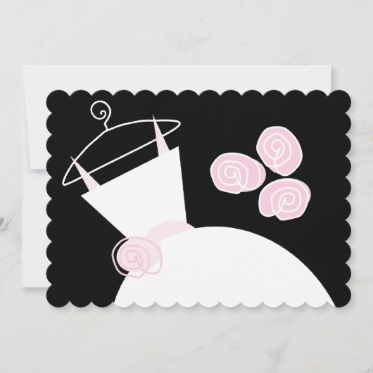 Weddenschap Gewn Pink vrijgezellenfeest zwarte pas Kaart (Voorkant)