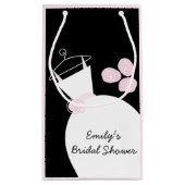 Weddenschap Gewn Pink Vrijgezellenfeest zwarte pas Klein Cadeauzakje (Achterkant)