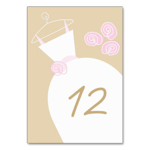 Weddenschap Gewn Roze beige-tafelkaart Kaart