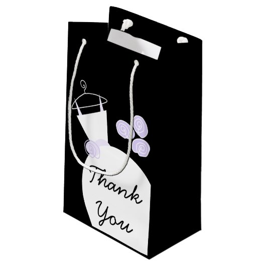 Weddenschap Gewonnen Paars Bedankt voor je cadeaut Klein Cadeauzakje (Achterkant Gekanteld)