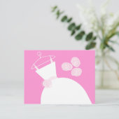 Weddenschap Gewonnen Roze briefkaart horizontaal (Staand voorkant)