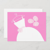 Weddenschap Gewonnen Roze briefkaart horizontaal (Voorkant / Achterkant)