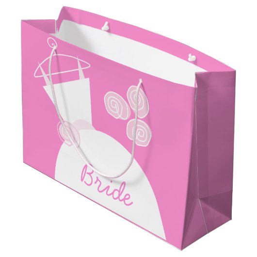 Weddenschap Gewonnen Roze cadeautas groot (Achterkant Gekanteld)
