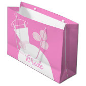 Weddenschap Gewonnen Roze cadeautas groot (Voorkant Gekanteld)