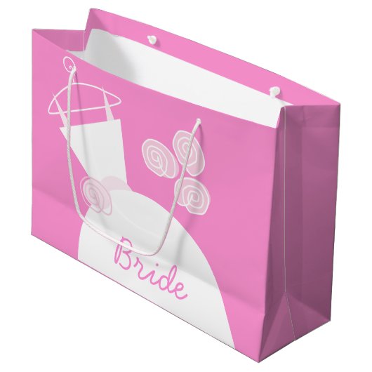 Weddenschap Gewonnen Roze cadeautas groot (Voorkant Gekanteld)