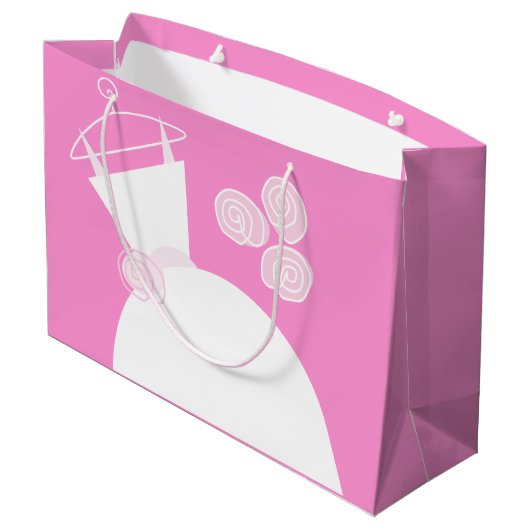 Weddenschap Gewonnen Roze cadeautas groot (Achterkant Gekanteld)
