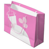 Weddenschap Gewonnen Roze cadeautas groot (Voorkant Gekanteld)