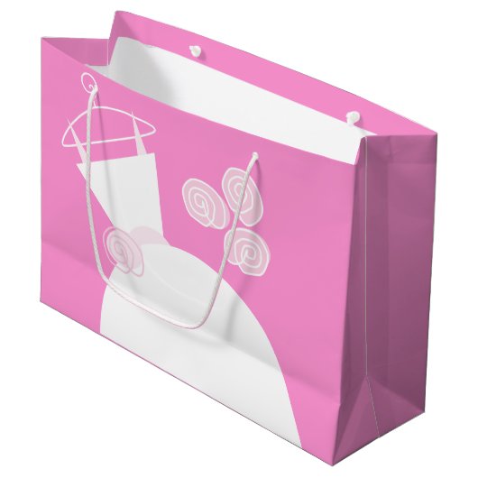 Weddenschap Gewonnen Roze cadeautas groot (Voorkant Gekanteld)