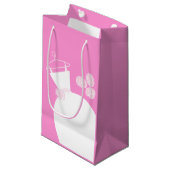 Weddenschap Gewonnen Roze cadeautas klein (Voorkant Gekanteld)