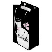 Weddenschap Gewonnen Roze cadeautas zwart (Voorkant Gekanteld)