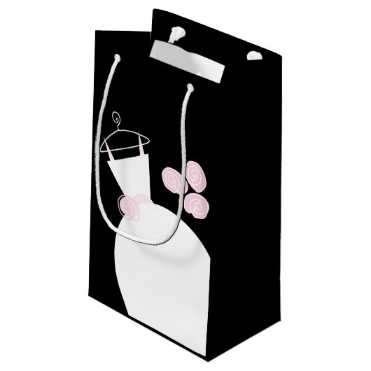 Weddenschap Gewonnen Roze cadeautas zwart (Achterkant Gekanteld)