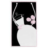 Weddenschap Gewonnen Roze cadeautas zwart bleek ro (Achterkant)