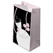 Weddenschap Gewonnen Roze cadeautas zwart bleek ro (Achterkant Gekanteld)