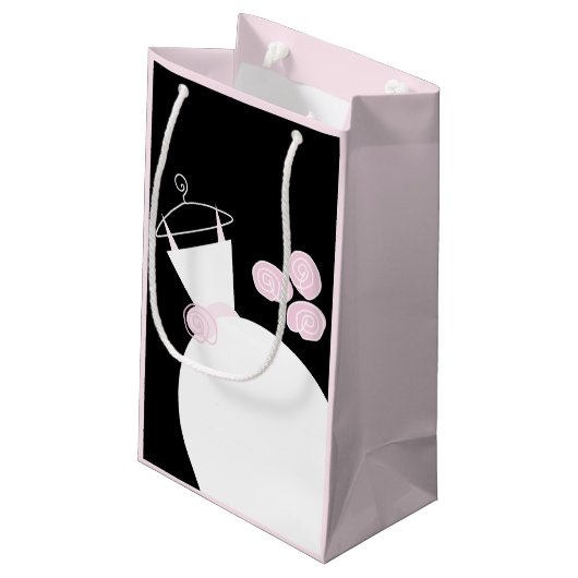 Weddenschap Gewonnen Roze cadeautas zwart bleek ro (Achterkant Gekanteld)